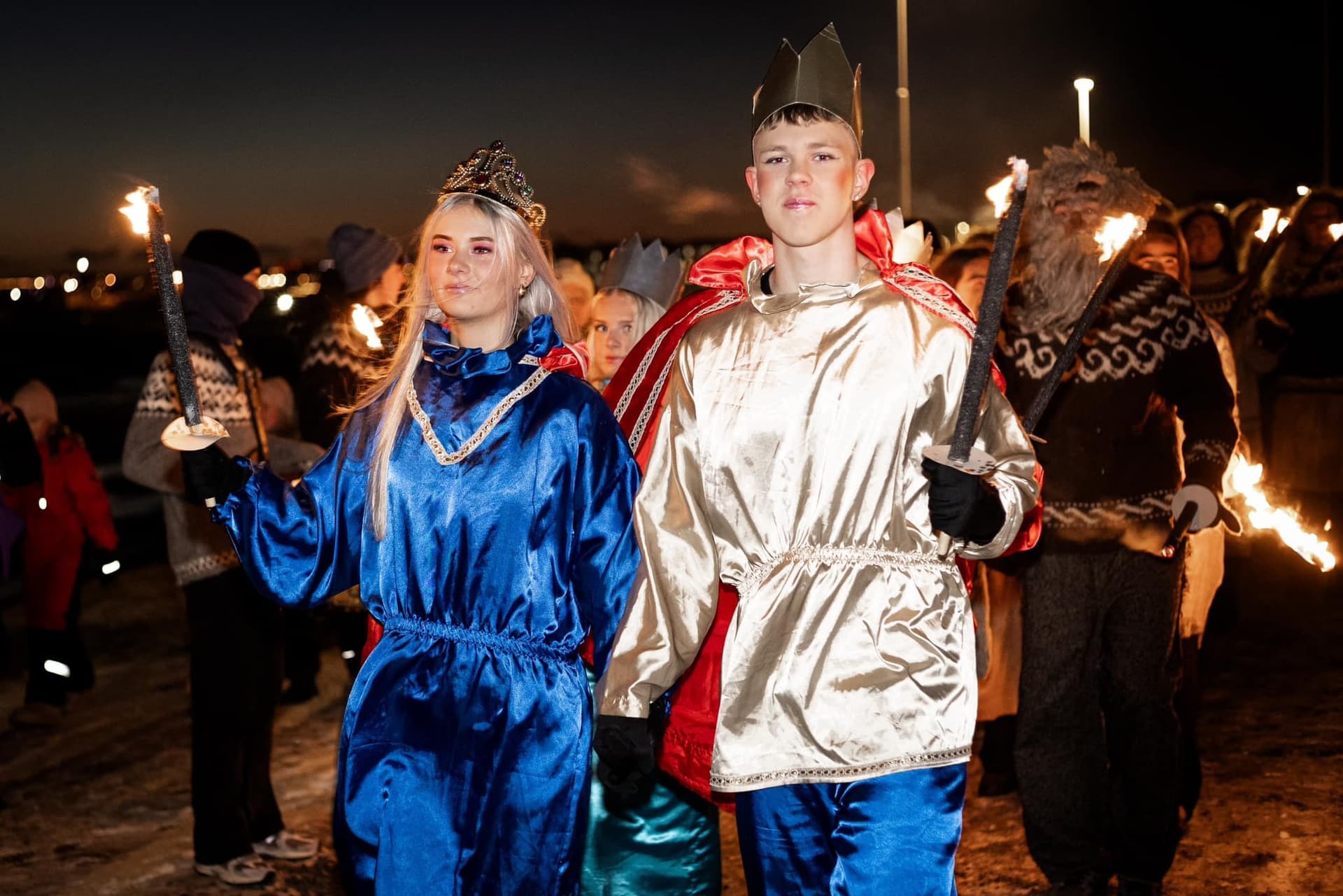 Jólin kvödd á Þyrlupallinum