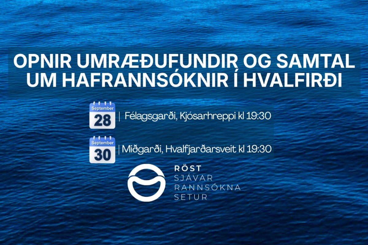 Ræða fyrirhugaðar hafrannsóknir í Hvalfirði á opnum fundum